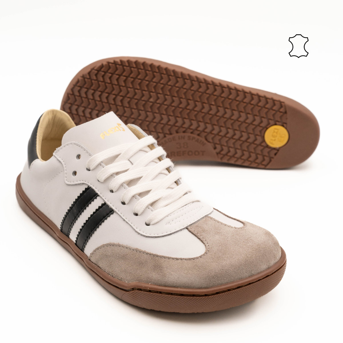 Deportivas 9026X Blanco/Gris Horma XL Flexinens