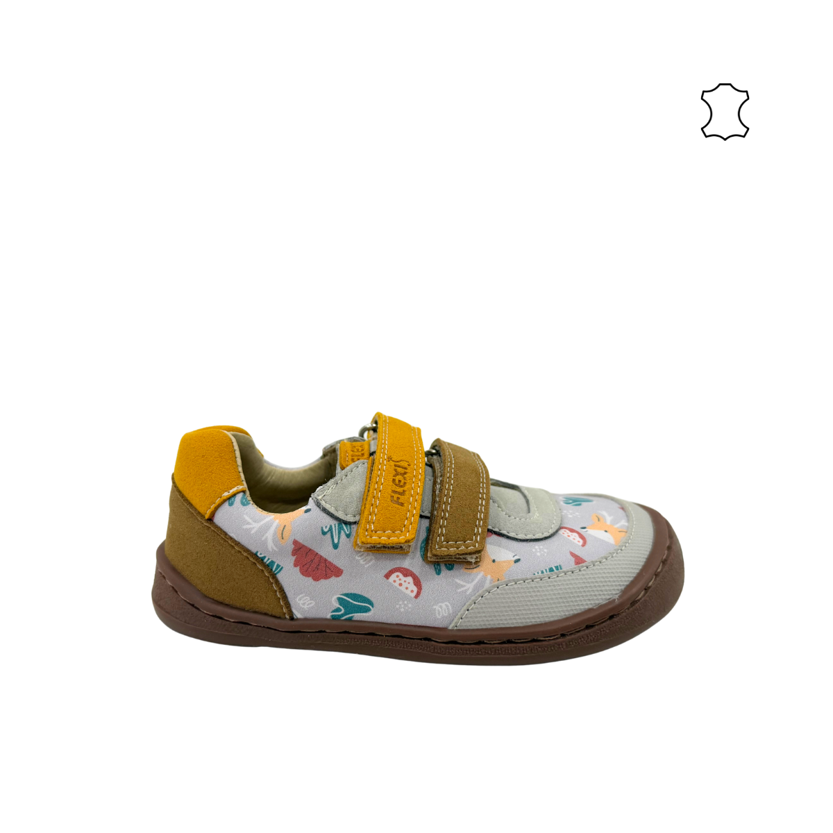 Zapatillas Respetuosas Gris Estampado 9015-R FlexiNens