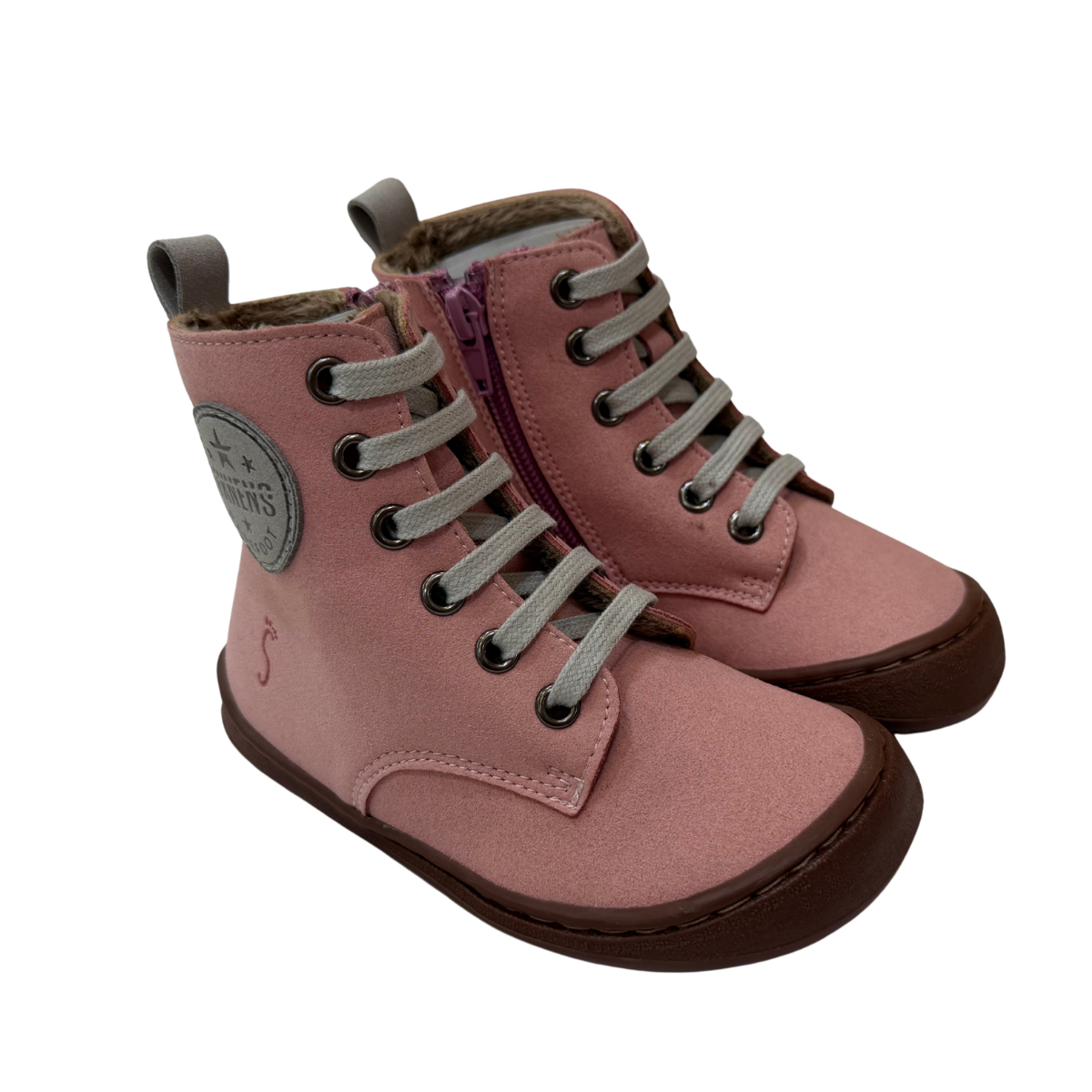 Botín Respetuoso 9087-R Rosa/Gris Microfibra Flexi Nens