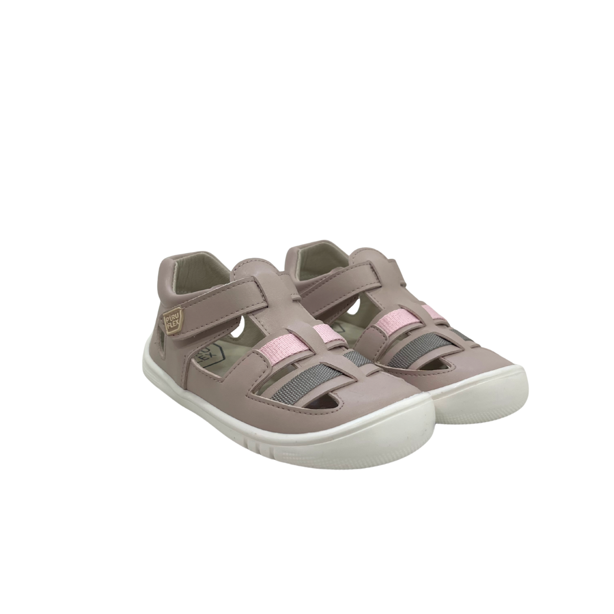 Sandalia Respetuosa Cerrada Rosa/Gris Piruflex