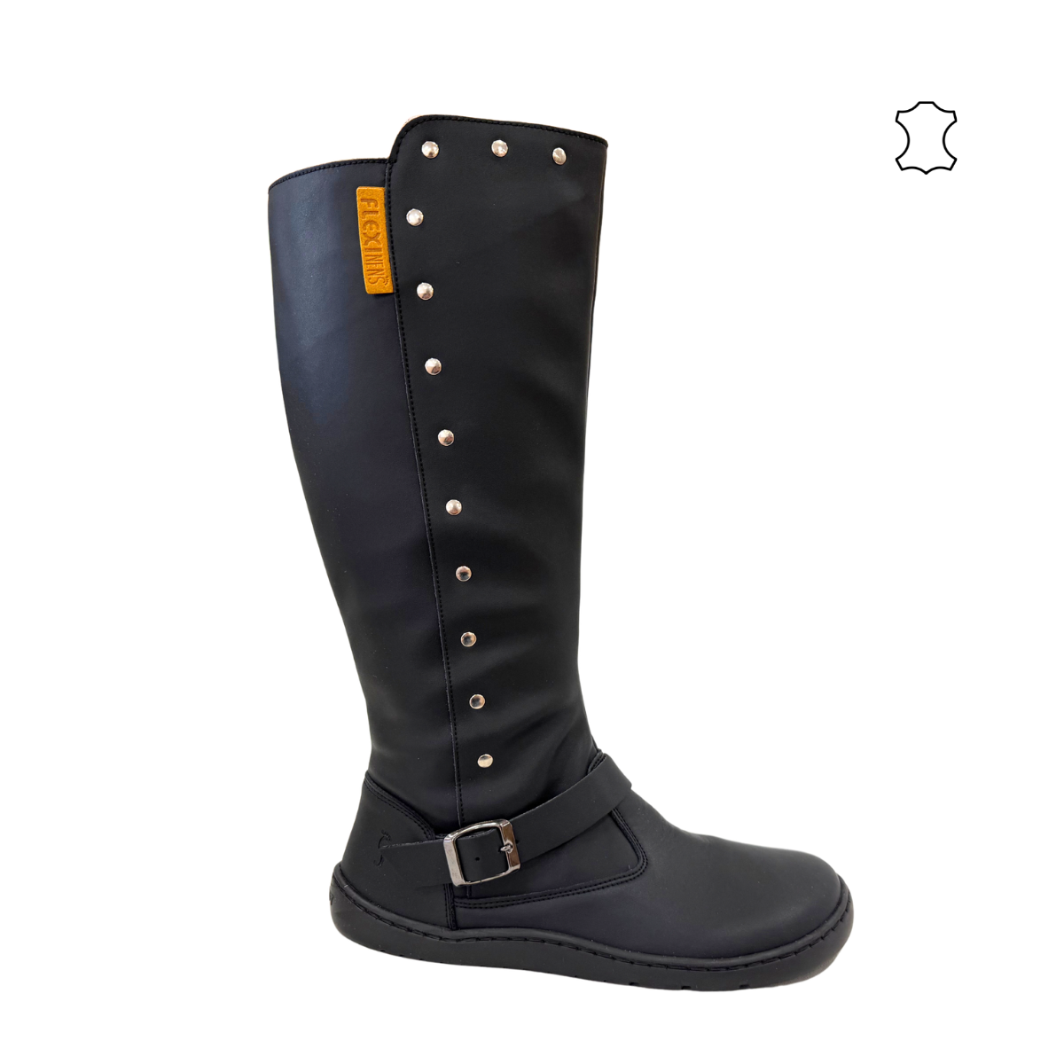 Bota Respetuosa 9092S Negro Tachuelas Flexi Nens