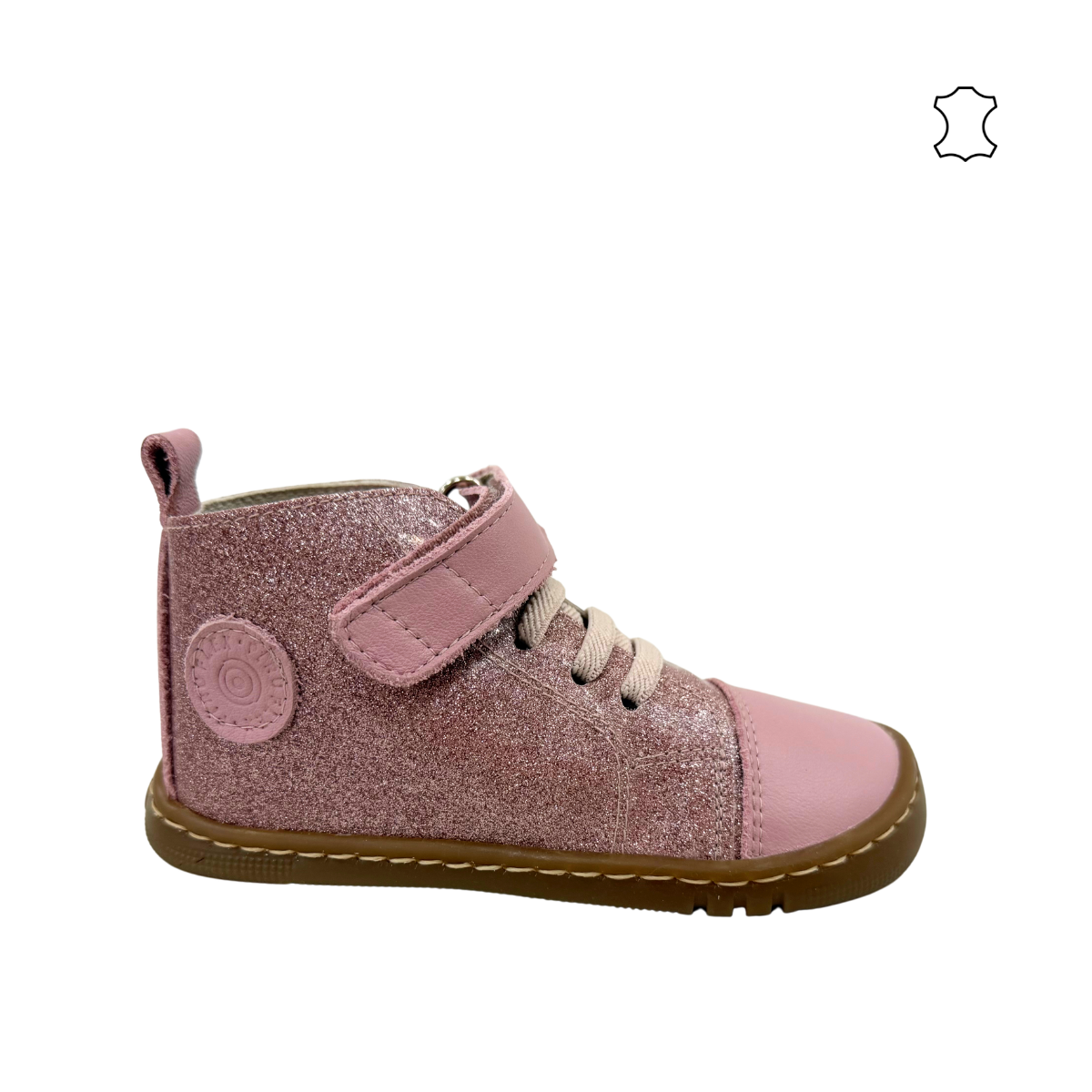 Botín Respetuoso Glitter Rosa Palo Piruflex