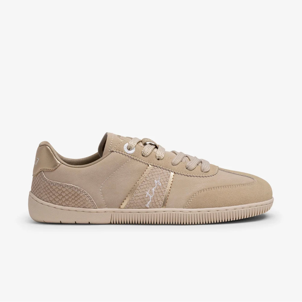 Deportiva Aria Beige/dorado MTNG