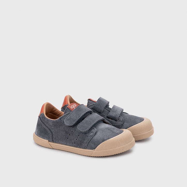 Deportiva barefoot Tennis Gris/Naranja Igor