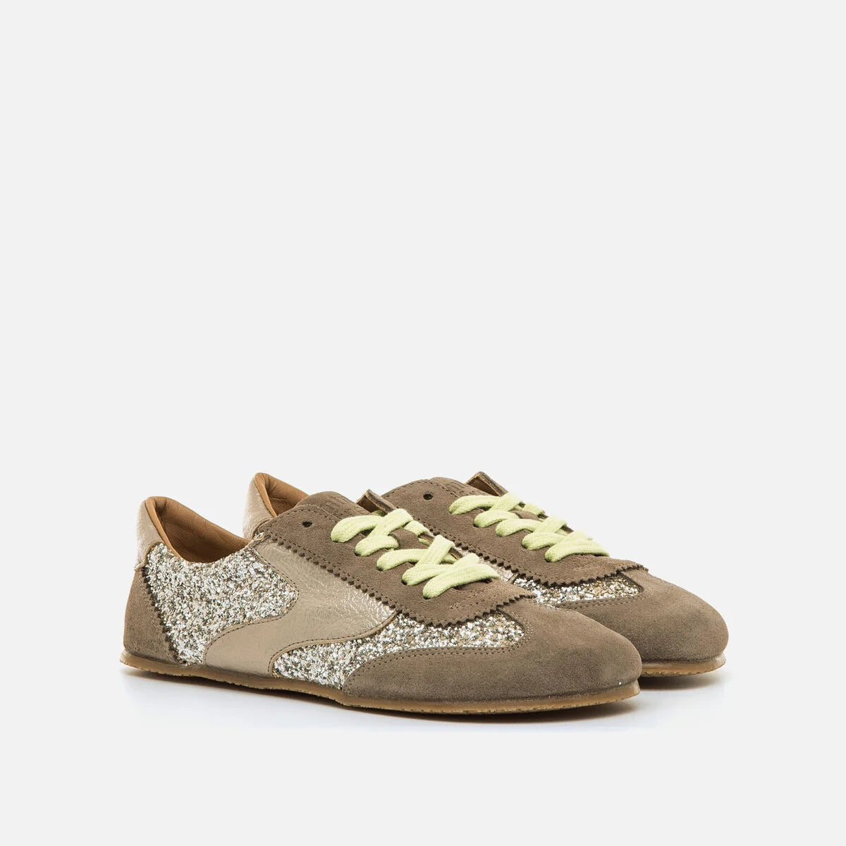 Zapatilla Marrón/Dorado Glitter MTNG Free Mia