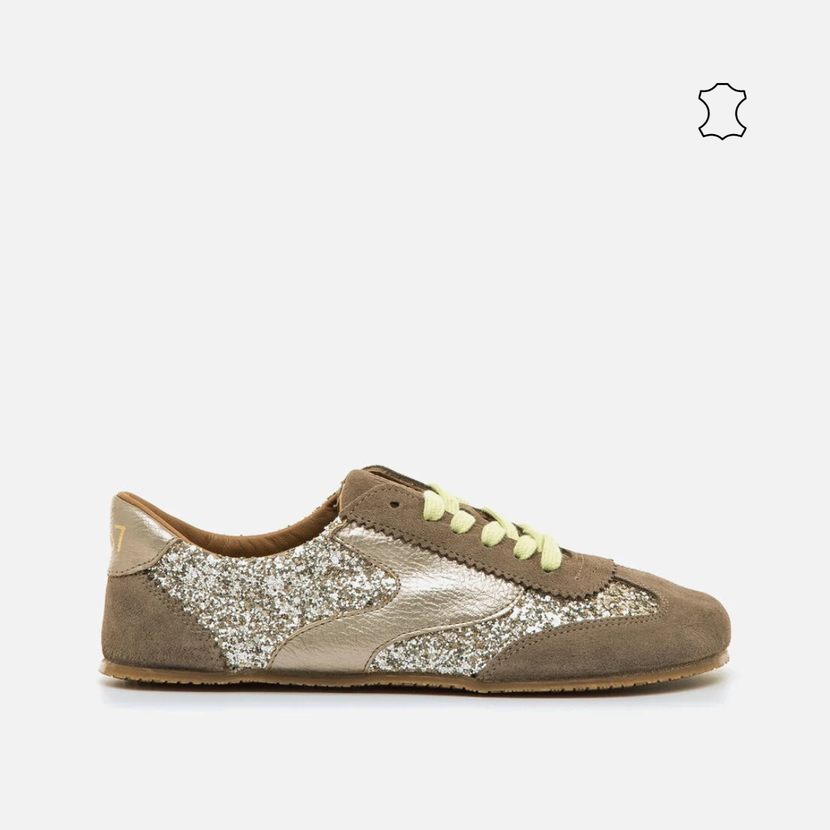 Zapatilla Marrón/Dorado Glitter MTNG Free Mia